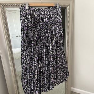 Vici Black and Purple Floral Skirt
